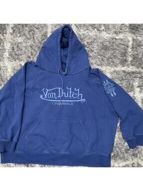 Von Dutch Men's Blue and Navy Hoody